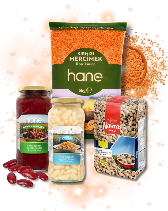 Getrocknete Hülsenfrüchte in Schalen