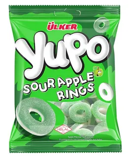 Yupo Fruchtgummi-Ringe Apfel