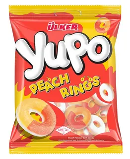 Yupo Fruchtgummi-Ringe Pfirsich