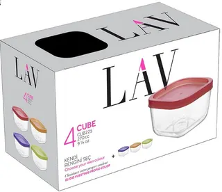 Lav Frischhaltedosen „Cube“, 4er-Set