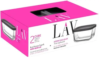 Lav Frischhaltedosen „Cube“, 2er-Set