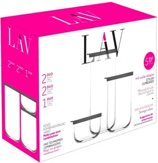 Lav Frischhaltedosen „Duo“, 3er-Set grau