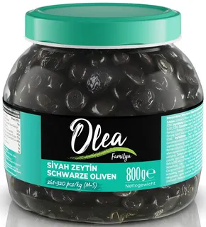 Olea schwarze Oliven Kaliber 261–320